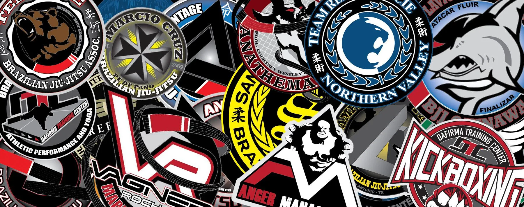 Custom logo designs created by BJJ Graphics